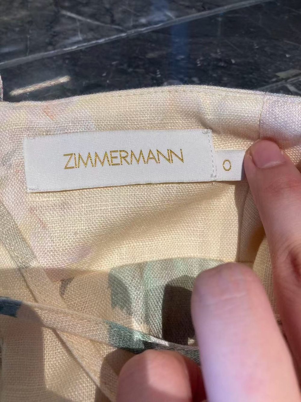 Zimmermann Floral Cream Midi Slip Dress with Spaghetti Straps size 0 - Picture 10 of 11